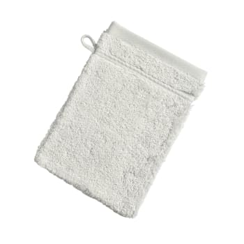 Coton peigne d'egypte eponges - Lot de 2 gant de toilette 15x21 gris brume en coton
