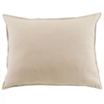 Taie d'oreiller flanelle de coton unie 50x70 cm