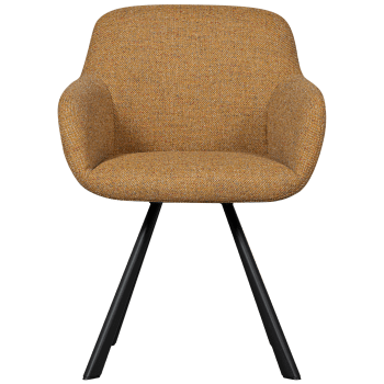 Juno - Chaise de salle à manger en tissu marron clair