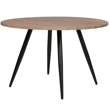 Tablo - Table à manger ronde en bois 4 personnes, Ø120 cm