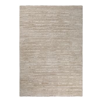 Peer - Teppich mit geometrischen Mustern und reliefartigen Beigetönen 200x290