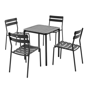 Ensemble Table Et Chaises De Jardin Noir - Page 3 | Maisons Du Monde