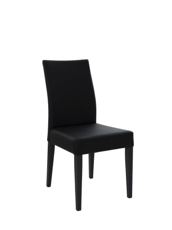 Chaises - Chaises lot de 2 assise pu noir anthracite