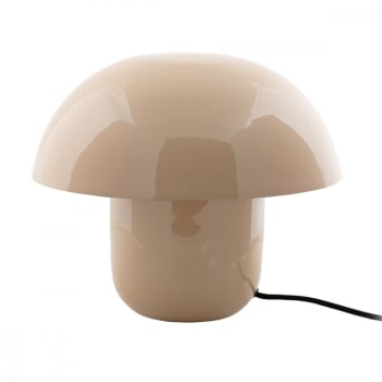 Fat mushroom - Lampe à poser champignon métal marron H25cm