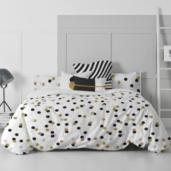Golden dots - Housse de couette 100% Coton Multicolore 260x240 cm