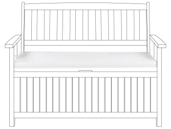 Cuscino Panchina Esterno 160x30x5cm - Grigio Caff&egrave;, Antiscivolo, Lavabile, Per Giardino, Terrazzo, Casa