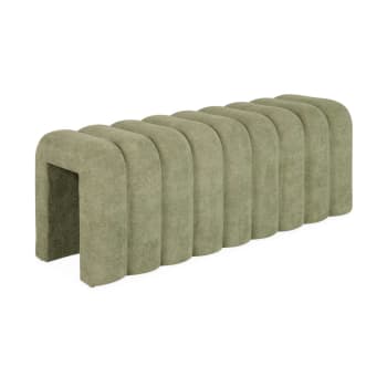 Ito - Banc, bout de lit vert contemporain tissu, design