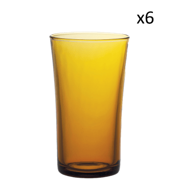Lys - 6er-Set Wassergläser aus robustem Glas 28 cl, goldgelb