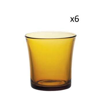 Lys - 6er-Set Wassergläser aus robustem Glas 21 cl, goldgelb