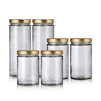 BELLE VOUS Bocal En Verre Avec Couvercle Hermétique En Bambou - Grand