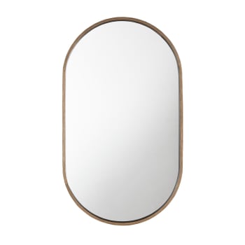Pepper - Miroir ovale 40 x 70 cm  noyer