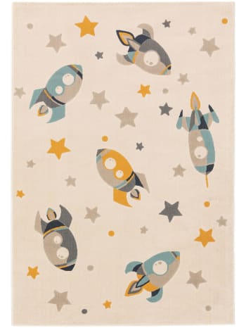 APOLLO - Tapis enfant crème 140x200