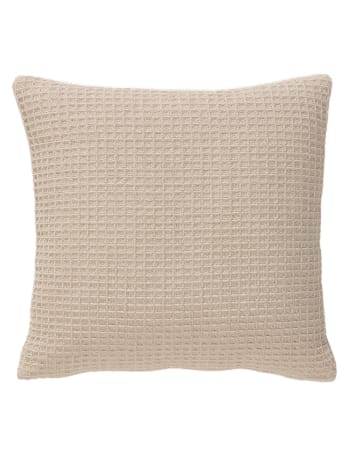 Copricuscino 40x40 cm in cotone beige e disegno multicolore