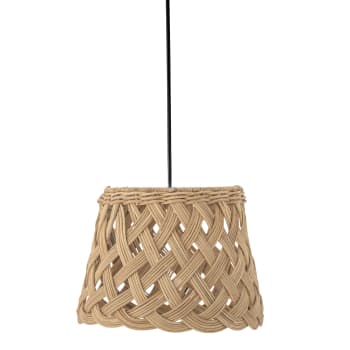 Lampada a sospensione rustica nera con legno 3 luci - Yura | Leroy Merlin