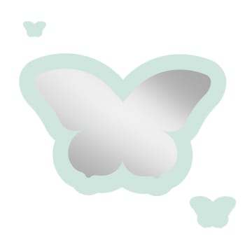 Butterflymirror - Miroir enfant papillon en acrylique menthe 43x29,5 cm