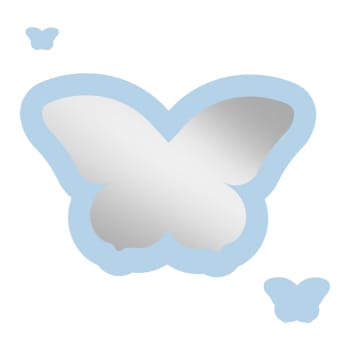Butterflymirror - Miroir enfant papillon en acrylique bleu 43x29,5 cm