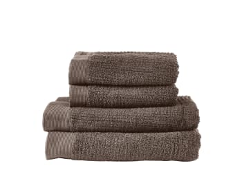Lot De 3 Serviettes De Toilette MAGICLULU Coton à Carreaux Beige Kaki Gris - 75x35cm, Douces Et Absorbantes