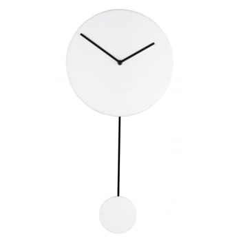 Minimal - Horloge en plastique blanc