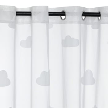 Voilage enfant "nuage" polyester blanc 140x240 cm