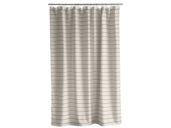 Line - Rideau de douche en polyester beige