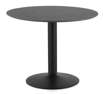 Table en mélaminé gris foncée 100 cm de diamètre