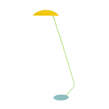 Ulrika - Lampadaire liseuse métal  jaune 85  cm