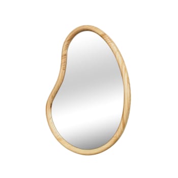 Jacob - Miroir organique naturel en bois de sapin 65cm