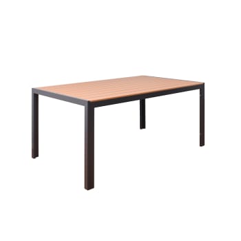Gartentisch aus anthrazit Aluminium für 6/8 Personen L200 Fuji