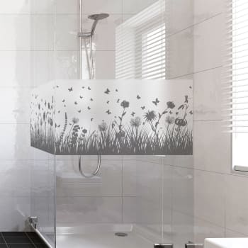 Film Vitre Anti-Regard Motif Bambou - 125x35cm - Autocollant Brise-Vue Pour Salle De Bain Et Douche