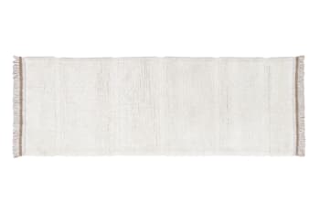 Sheep of the world - Tapis lavable en laine blanc 80x230