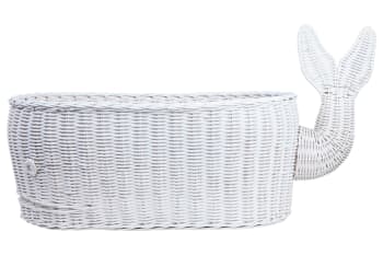 Cesta Portabiancheria Bianca 58x38x28 Cm - Design Elegante Con Manici, Polipropilene - Foto 4