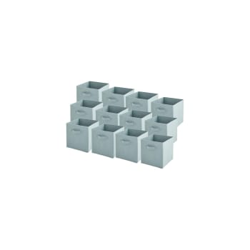 Cube De Rangement Vert Sauge - Lot De 6 Boîtes 27x27x27 Cm - Pliables Avec Poignées - Pour Linge, Jouets, Vêtements