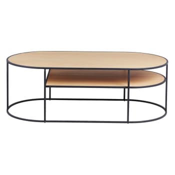 Grayson - Table basse plateau chêne naturel 120cm