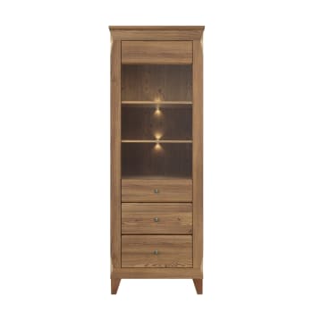 Raya - Vitrine 1 porte stratifiés beige