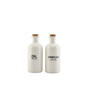 Huilier En Verre Borosilicate 1 Litre Avec Bouchon Bambou Et Bouchon Silicone - Bec Verseur, échelle Graduée - Pour Huile, Vinaigre - 4