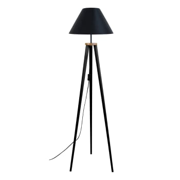 Arhus - Lampadaire tissu noir 40  cm