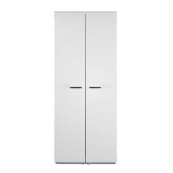 Lugo 02a - Armoire à chaussures 15 compartiments - L74 cm - Blanc