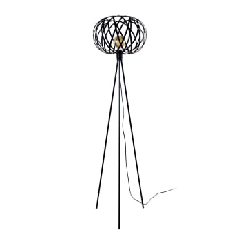 Citrouille - Lampadaire métal  noir 40  cm