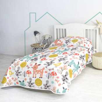 Woodland - Couvre-lit 100% Coton Multicolore 180x260 cm