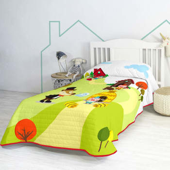 Piggys - Couvre-lit 100% Coton Multicolore 180x260 cm