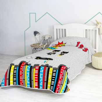 Bat - Couvre-lit 100% Coton Multicolore 180x260 cm