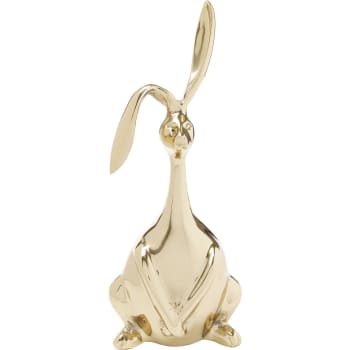 Statuette lapin en aluminium doré H52