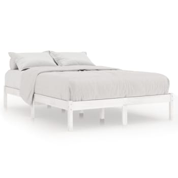 Struttura Letto per adulto in Legno Massello Bianco 150x200cm