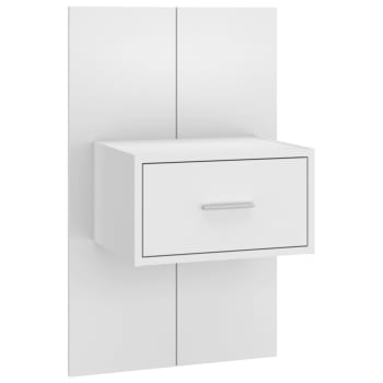 Mesita de noche de pared,mesa de noche madera blanco 48,8x32,5x80cm