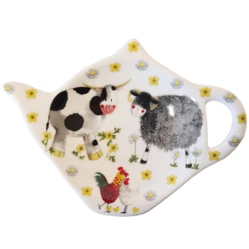 Soucoupe Pour Sachet De Thé KIUB Chaton Sur Le Bureau, Mélamine