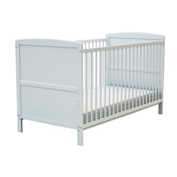 Essentiel - Lit bébé évolutif en bois avec matelas en bois Blanc