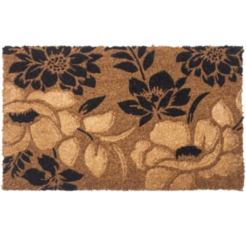 Tapis de porte noir demi-rond 50x80 cm fibre de coco touffeté - Tapis D'entrée - Paillasson Tapis de porte noir demi-rond 50x80 cm fibre de coco touffeté - Tapis D'entrée - Paillasson