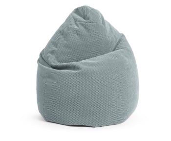 Comodo - Pouf poire XL d'intérieur velours sauge 70x110