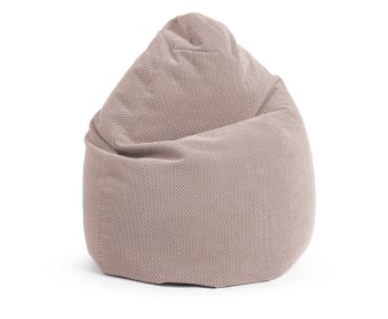 Comodo - Pouf poire XL d'intérieur velours rose 70x110