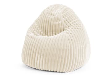 Raya - Pouf poire XL d'intérieur velours naturel 70x110